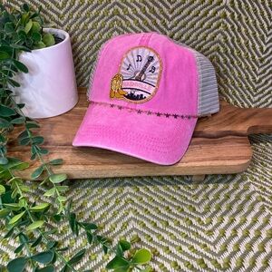 Pink Nashville Embroidered Cap